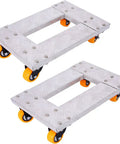 Ultra Tough Heavy Duty Furniture Dolly With 800 Lb Load Capacity, Aluminum Platform, 4 TPU Swivel Casters, Anti Slip Deck, Silver Finish