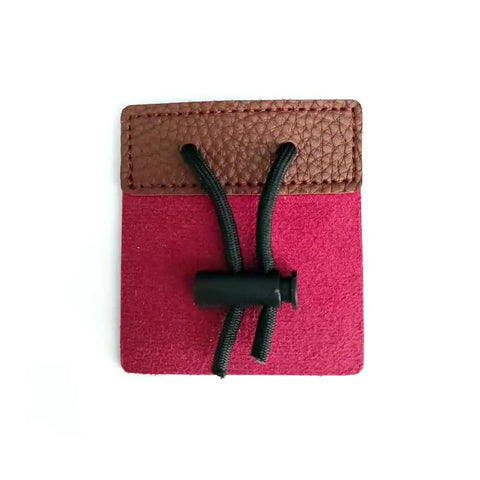 Square Cow Leather Archery Finger Tab For Right Hand Long Bow Hand Protector with black cords, premium thickened leather.