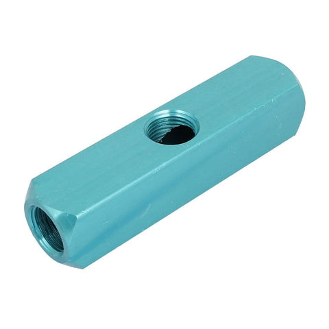 Half Inch Pt Thread 3 Way Quick Connect Air Pneumatic Manifold Block Splitter For Industrial Systems in teal