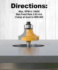 Three Eighths Radius Roundover Router Bit With One Quarter Inch Shank For Edges And Rounding, Heavy Duty Carbide Inserts, installed
