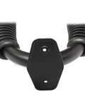 Close-up of wall mounting bracket on Six Paddle Rack For Kayak Oars And Canoe Paddles Heavy Duty Steel Wall Mount With Rubber Cushions