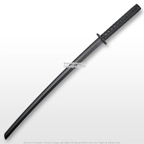 39 Inch Black Polypropylene Kendo Practice Sword For Martial Arts Training with detachable tsuba and ballistic grip