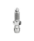 Tough As Nails Rust Free Titanium Brake Bleeder Bolts For Motorcycle Calipers with CNC threads and leak tight seal.