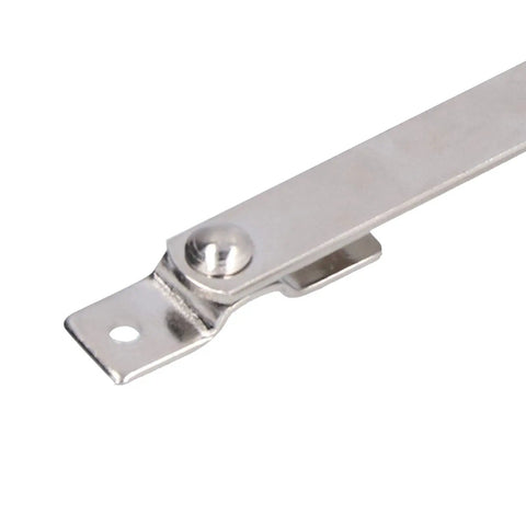 Close-up of Stainless Steel Folding Cabinet Hinge With Lift Up Support 2 Pack Heavy Duty Lid Stay Hinges for cabinets and boxes