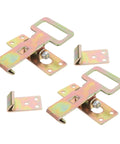 Heavy Duty Metal Sofa Connection Buckles Set For Interlocking Durable Furniture Link Parts, gold-toned connectors, pack of 4