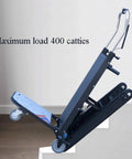 Heavy Duty Electric Stair Climbing Cart With Ergonomic Handle And Foldable Design For Moving Furniture, Appliances, Kegs, Tires Up And Down Stairs Effortlessly on stairs, showing maximum load of 400 catties.