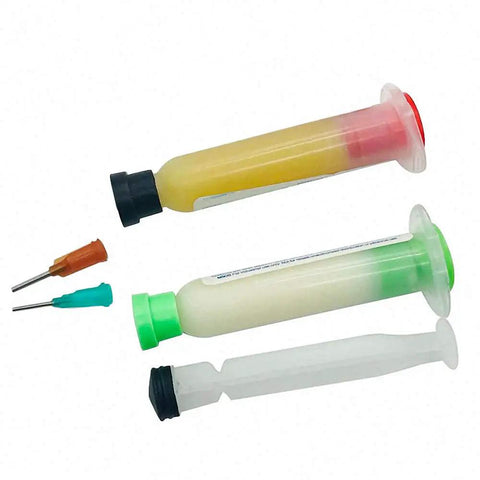 Two Piece Flux Solder Paste Set RMA-223 10cc Soldering Repair Tool for Chips Computers Phones LEDs BGA SMD PGA PCB
