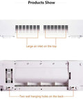 No Hassle Kickin Wall Mounted Space Heater With Remote Timing 3000 Watt Electric Radiator top view showing air inlet and hanging holes.