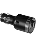 Side view of Dual USB Car Charger With Quick Charge 3.0, 2 USB Ports, In Car Carbon Monoxide Alarm With LCD Display, High Sensitivity CO Detector