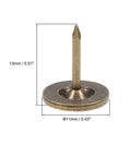Top Notch Decorative Upholstery Nails Featuring Slick Bronze Finish Perfect For Sofas And Headboards Heavy Duty Flat Head Tack Hardware, 11mm by 13mm.