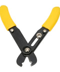 Heavy Duty Rock Solid Electrician Wire Stripper Featuring Comfortable Grip And Spot On Single Hole Cutter For Diy Electronics Jewelry And Watch Repair No Sweat Quick Fixes with yellow ergonomic handles.