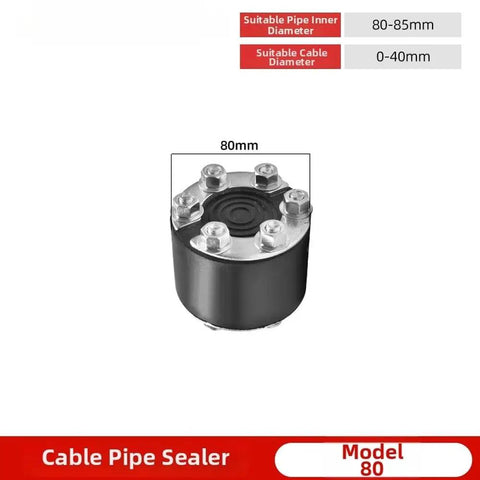 Heavy Duty 80Mm Wire Conduit Grommet With An Adjustable Onion Layer Design For Lock Tight Sealing That Slaps Up Fast And Keeps Out Moisture Rust And Pesky Crawlers From Garage Walls Basement Sewers Or Pipe Runs, showing 80mm rubber plug with steel ring.