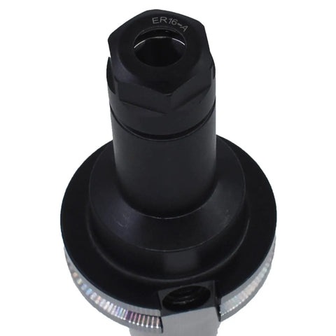 Close-up of Four Pack 4 Inch CAT40 ER16 Collet Chuck with 0.0001 Inch TIR for CNC Milling and Engraving Tools