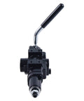 3600 PSI 30 GPM Hydraulic Log Splitter Detent Control Valve LVA1-95N25A5-A with bent lever handle, front view