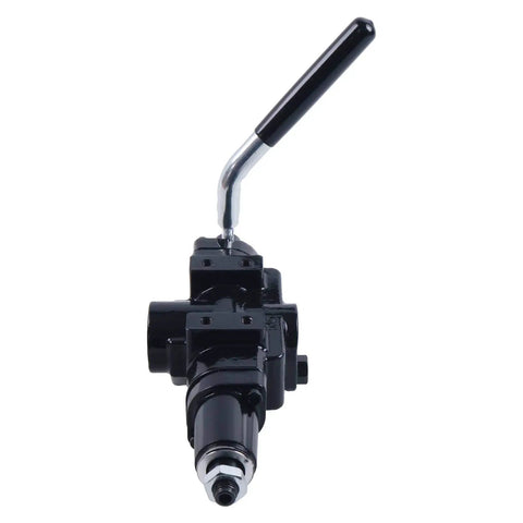 3600 PSI 30 GPM Hydraulic Log Splitter Detent Control Valve LVA1-95N25A5-A with bent lever handle, front view
