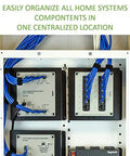 14 Inch In Wall Cable Management Media Box with 20 Gauge Steel Enclosure for Structured Wiring, installed view.
