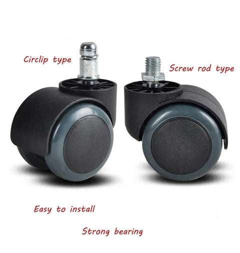 Premium Silent Office Chair Casters With 360 Swivel Spin, 2 Inch Pu Tread Wheels That Glide Smooth As Butter On Hardwood Floors, Zero Squeaks Or Scratches For Stress Free Work Calls And Relaxed Gaming Sessions Includes Five