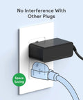 20W AC Power Brick For ResMed AirMini AutoSet Travel CPAP Machine 24V 0.83A Charger Cord Replacement Wall Unit shown plugged into outlet