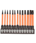 Awesome 13-Piece Magnetic Screwdriver Bit Kit With Torx T5 To T40 Wrench Drill Bits For Electric Screwdrivers And Power Tool Accessories That Keep Screws Locked In Place Every Time You Use Them, alloy steel set