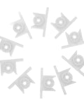 White ABS Ball Catch Door Hardware Kit for Cupboards with dual wheel roller in circular arrangement