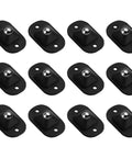 Self Adhesive Black Appliance Caster Wheels With 360 Degree Swivel Design Touch Down Roll Easy Low Profile Rollers For Kitchen Fridges Heavy Duty Storage Trays, set of 12 black casters