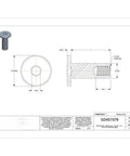 Solid Female Binding Barrel With 1/4 20 Threads And One Inch Length For Tough Jobs Rock Solid Stainless Steel Build Featuring Internal Hex Allen Drive detailed illustration.