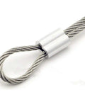 1/8 Inch Aluminum Crimping Sleeve Set For Wire Rope And Cable, Gritted Loop Ferrules, Durable Aluminum Crimp Ferrules, Easy To Use With Vise Or Pliers, Ideal For Dog Leashes And Cable Lines, 100 Pieces looped wire rope with aluminum crimp sleeve