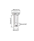 Single Hole Clevis Pins 5Mm X 12Mm Flat Head 304 Stainless Steel Link Hinge Pin 20 Pieces For Strong Quick Connects Durable Silver Tone Fasteners For U Shackle Machinery And DIY Projects, showing dimensions.