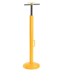 Heavy Duty Semi Trailer Stabilizer Jack Stand With Twin Handles Quick Height Adjustments Built Like A Tank Durable Steel Construction, yellow