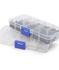 Massive 300 Piece M3 Nylon Hex Spacers And Standoffs Kit In Black And White, Assorted Lengths With Nuts And Screws For DIY Electronics Projects, Durable, Corrosion Resistant, Easy To Install in clear organizer box