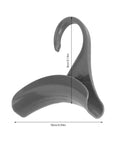 Close-up of a single gray plastic hook from the 10 Pack Hanging Purse Hanger Hooks For Handbags Backpacks And Scarves Plastic Closet Organizer Clips