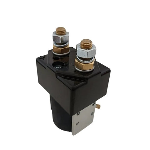 Get Your Parts Back On Track With This High Quality Sw80 Sw80B-156 48V Contactor, black relay with gold terminals for heavy machinery.