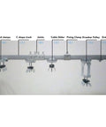 Beefy Track Roller Wheel Trolley Assembly For Electric Hoist System Four Wheel Stainless Steel Cable Pulley displayed.