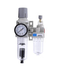 Two-Unit Air Source Treatment System With Oil Water Separator And Pressure Regulating Filter For AC2010 AC3010 AC4010 AC5010 Series