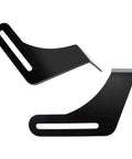 2 Pack Bench Grinder Protective Tool Rest With 9.84 Inch Steel Bracket Replacement in black, front and side view