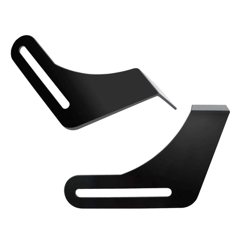 2 Pack Bench Grinder Protective Tool Rest With 9.84 Inch Steel Bracket Replacement in black, front and side view