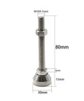 Heavy Duty 4Pcs Adjustable Feet Cups 30Mm Base Crafted From Durable 304 Stainless Steel engineered for industrial leveling with M10 stem.