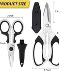 Heavy Duty Scissors Set With Ultra Sharp Stainless Steel Blades And Protective Cover For Easy Cutting Cardboard Wires Fabric