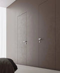 Interior Invisible Hidden Door With Handle Planum 0010 Primed Black Edge Hidden Frame 30 Inch By 84 Inch Right Hand Inswing