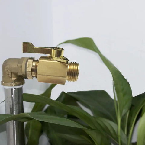 Two Pack Heavy Duty Brass Shut Off Valve for Garden Hose Full Port Ball Valve Three Quarters Inch