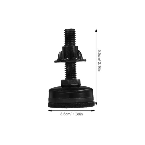 Heavy Duty Adjustable Furniture Leveling Legs Set 8 Pieces Rugged Carbon Steel and Nylon Construction 3/8-16 Inch Threaded