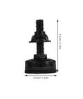 8 Pack Adjustable Table Legs With 3/8-16 Threaded Heavy Duty Furniture Leveling Feet For Cabinets And Sofas, Black Carbon Steel