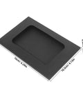 Black Window Envelopes Set 30 Pack Small Size For Business Cards Photos And Invitations, showing envelope dimensions and clear window.