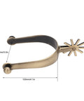 Two Pack Vintage Carved Zinc Alloy Horse Spurs For Roping And Equestrian Competition, Pro Cowboy Gear, Rust Resistant