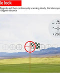 Flagpole lock feature of the 1500M Golf Rangefinder With Color Touch Screen And Slope Compensation Laser Distance Meter.
