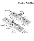 Heavy Duty Hidden Pivot Hinge For Cabinets And Doors With 360 Degree Rotation Positive Axis Eccentric Shaft Stainless Steel 75mm