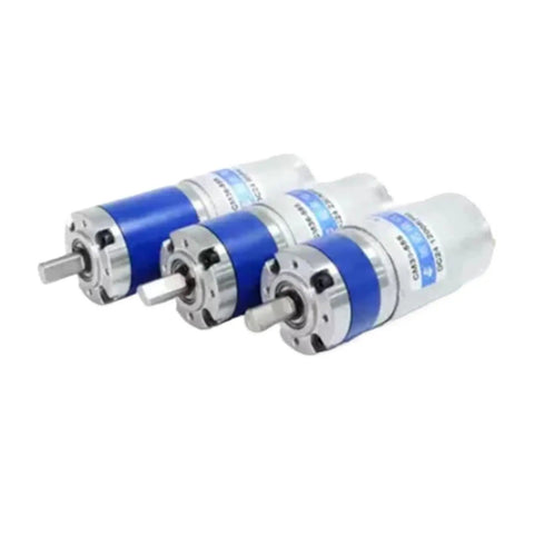 Premium Heavy Duty Planetary Gear Motor Dc 36Mm 24 Volt 430Rpm with blue casing for robotics and automation applications.