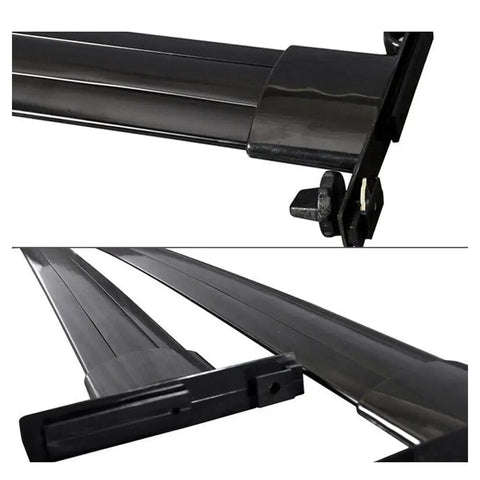 Close-up of Toyota Highlander Roof Rack Rail Bar Carrier Aluminum With Aircraft Grade Black Anodized Finish For 2008 To 2013 SUV
