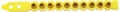 0.27 Caliber Yellow Boosters 100 Pack For Powder Actuated Tools Medium Strength 4 Short Cartridges arranged on a yellow strip