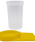 Three Pack Beehive Water Dispenser For Beekeeping Entrance Feeder, yellow plastic component with clear container, easy observation